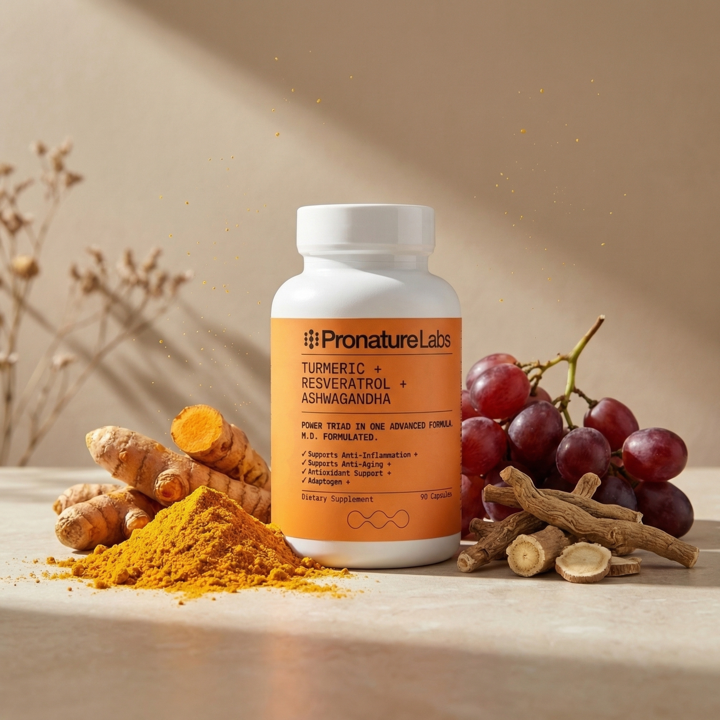 Turmeric + Resveratrol + Ashwagandha