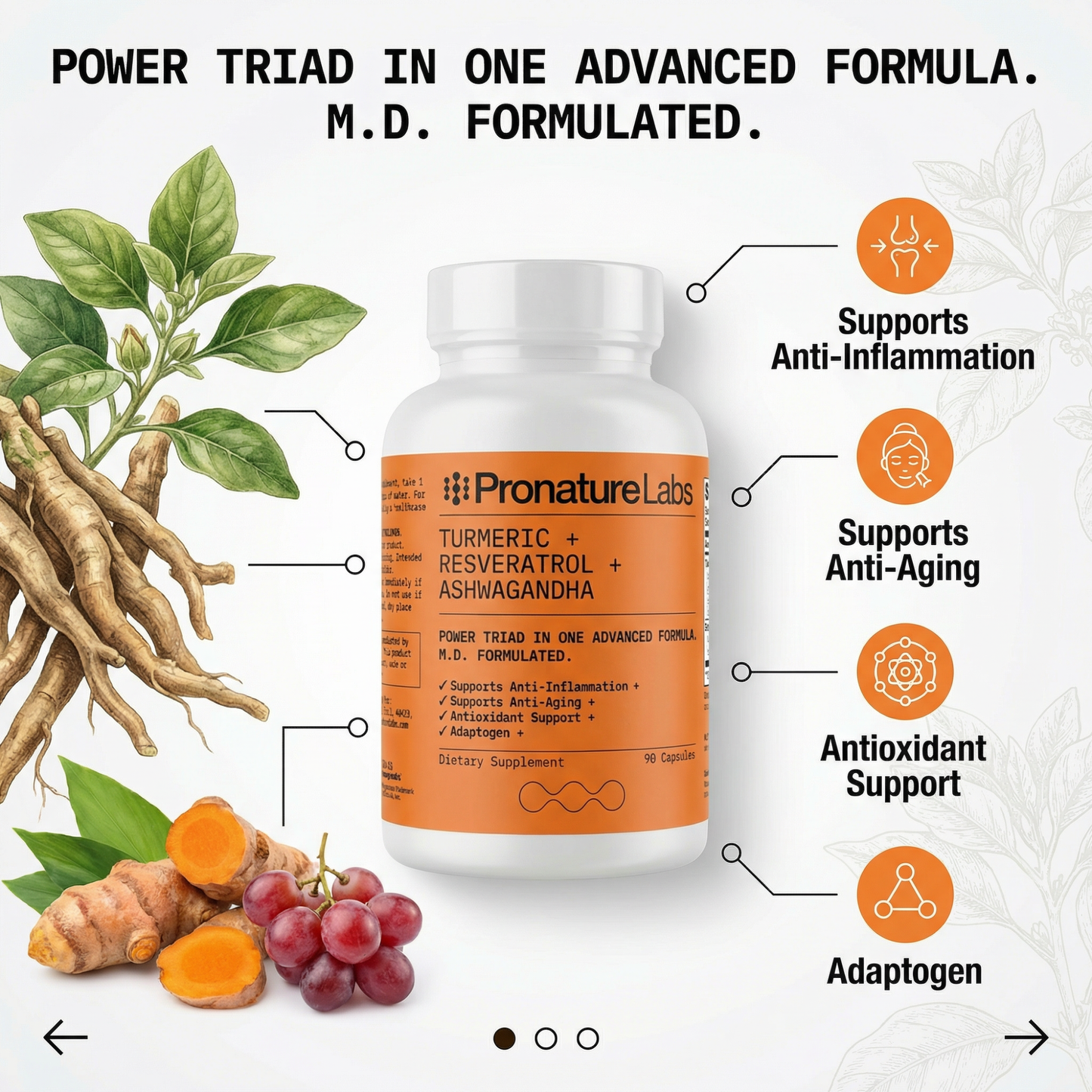 Turmeric + Resveratrol + Ashwagandha